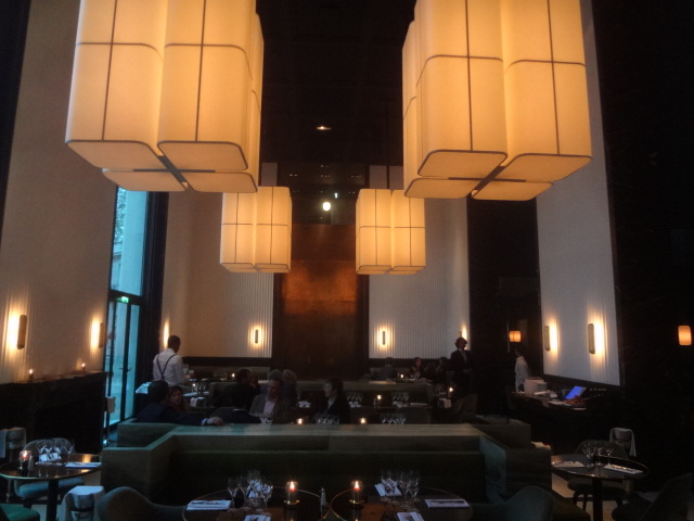 Monsieur Bleu Restaurant at The Palais de Tokyo in Paris, France.  Design  bar restaurant, Intérieur de restaurant, Design intérieur restaurant