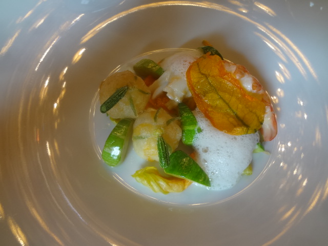 Langoustine et fleur de courgette © GP