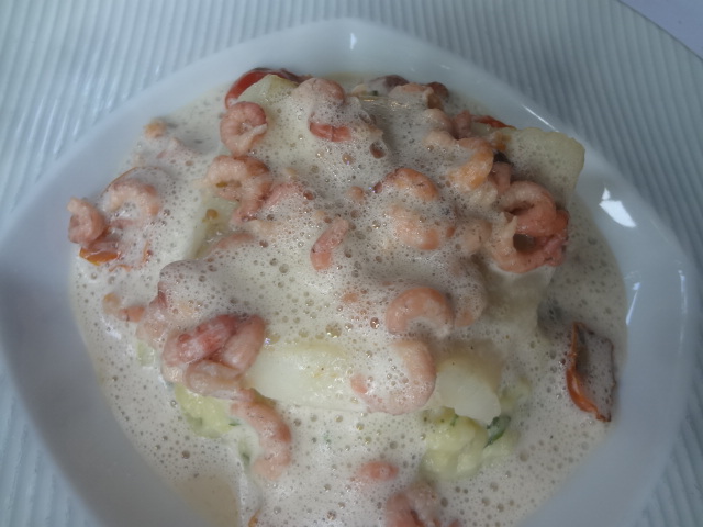 Barbue aux crevettes © GP