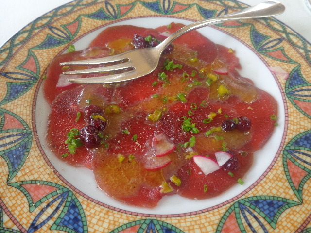 Carpaccio de chevreuil © GP