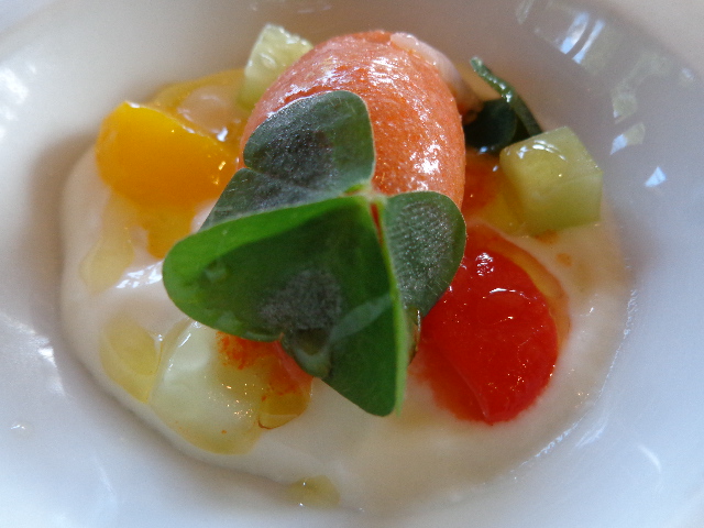 Brandade et gaspacho © GP