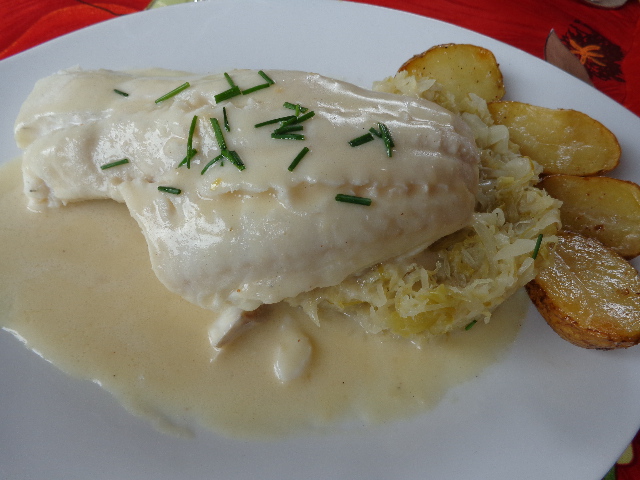 Sandre à la choucroute © GP