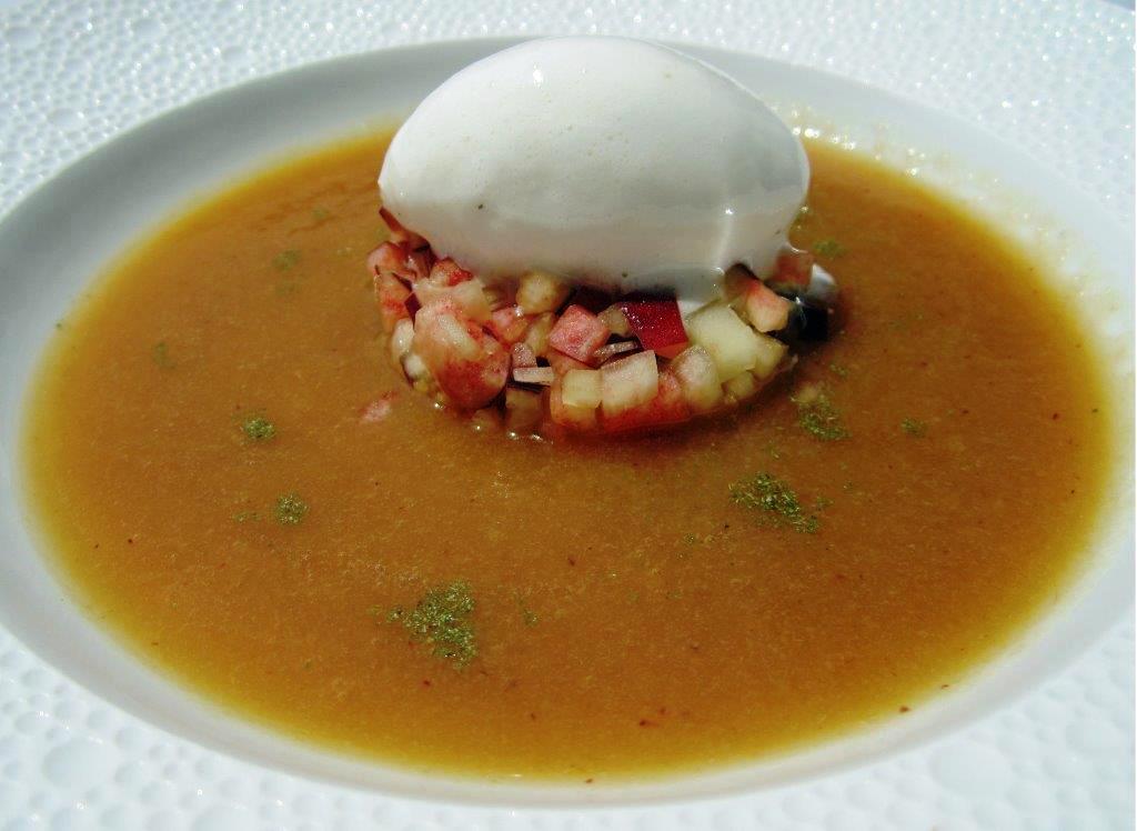 Gaspacho de pêches blanches © AA