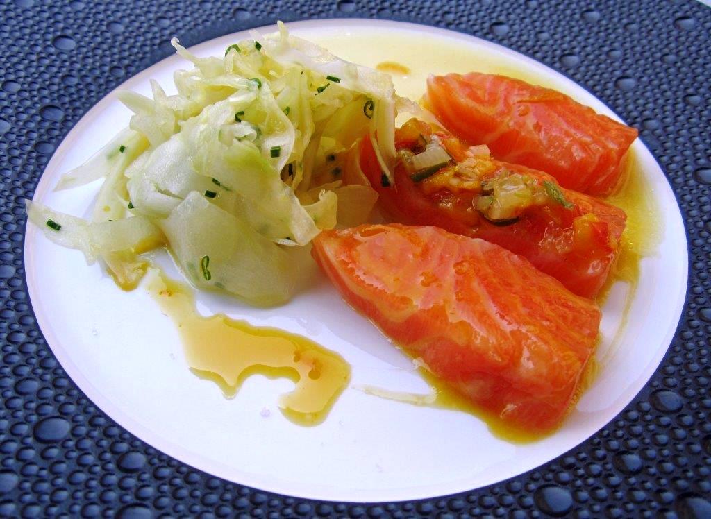 Gravlax de saumon aux agrumes © AA