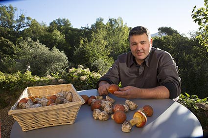 Mathias Dandine et les champignons © Maurice Rougemont