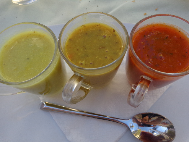 Soupes de topinambour, lentille, tomate © GP