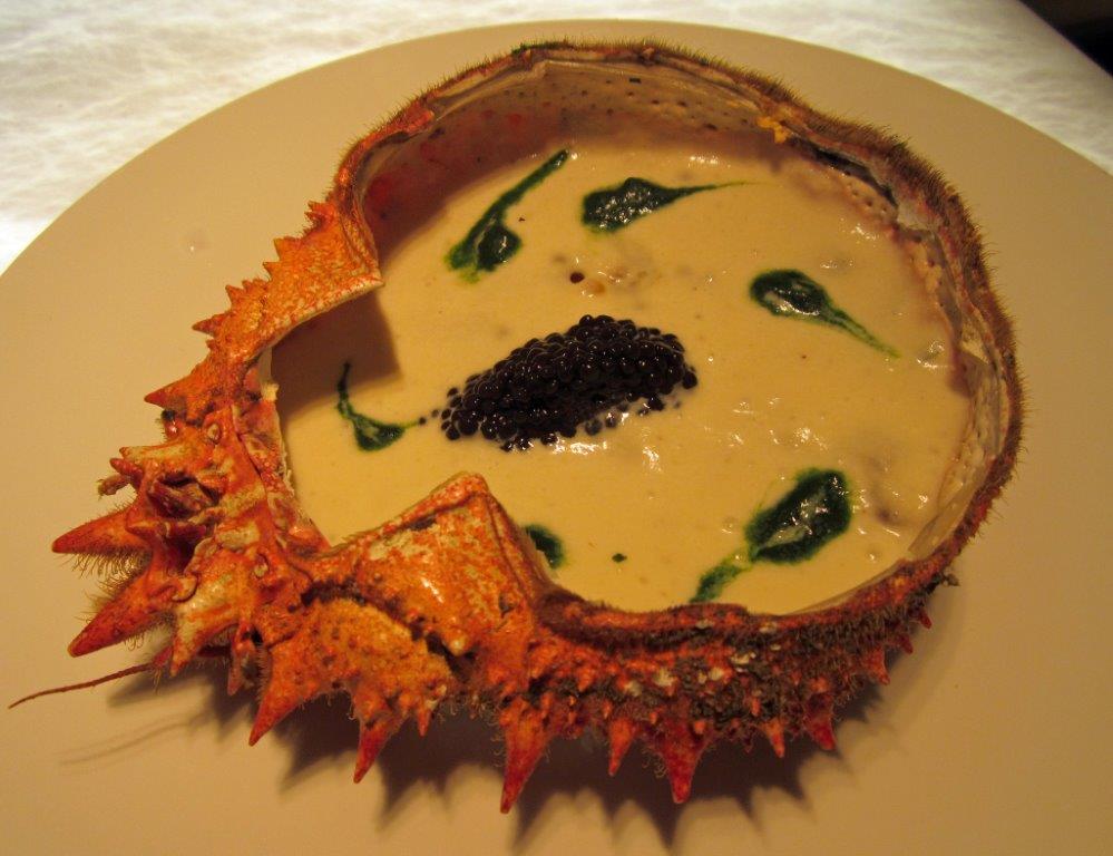 Gelée d'araignée et crémeux de tourteau © AA