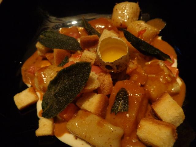 Gnocchi, cèpes et oeuf  © GP