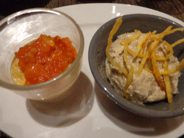 Parfait de foie blond, rillettes de sardine © GP