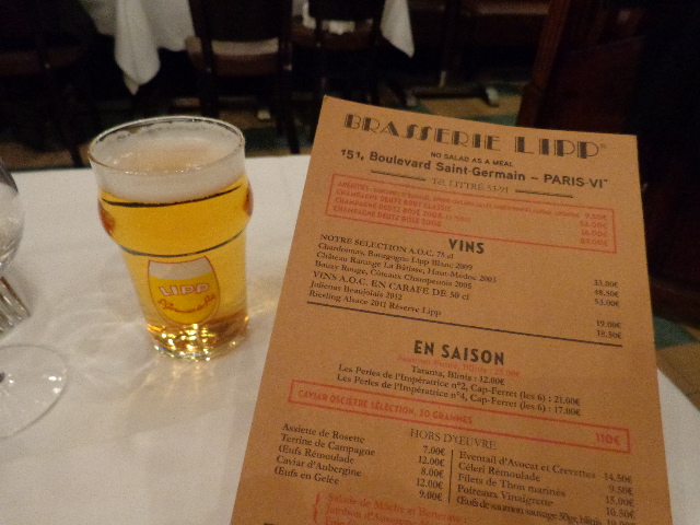 Bière et menu © GP