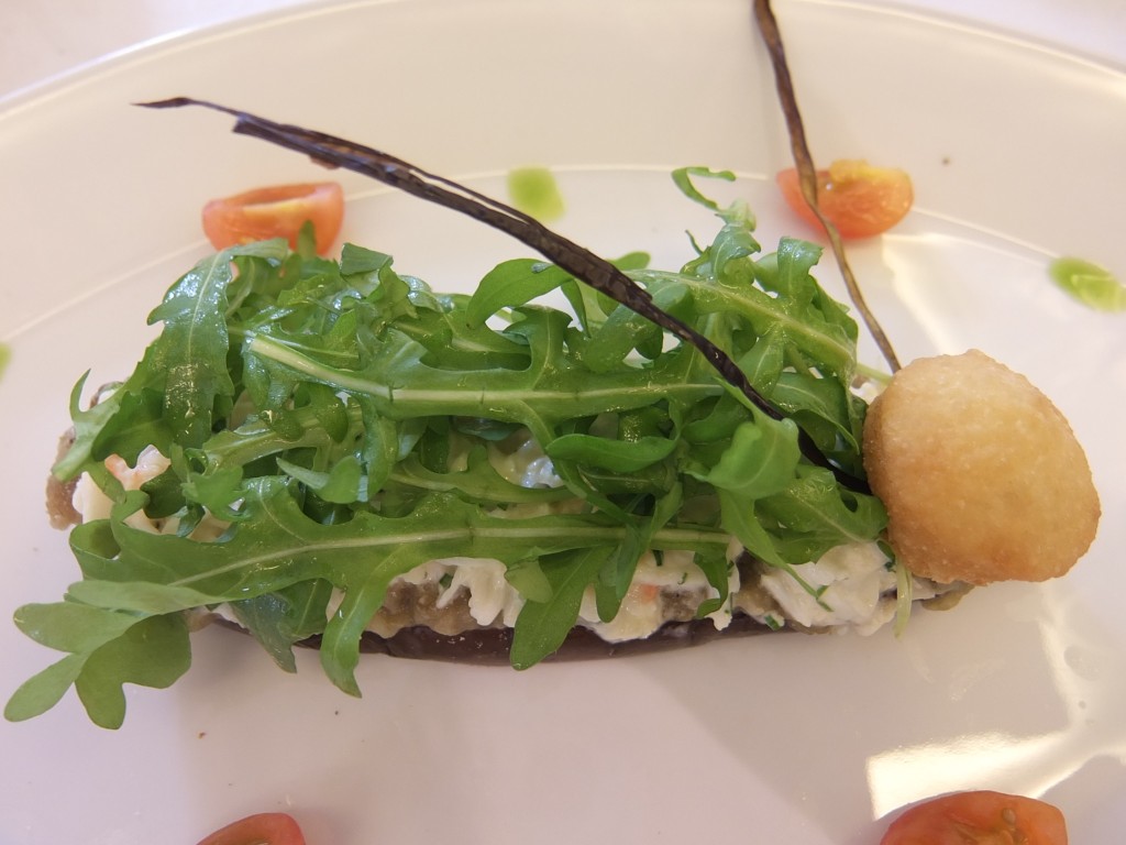 Crabe, aubergine, roquette © GP