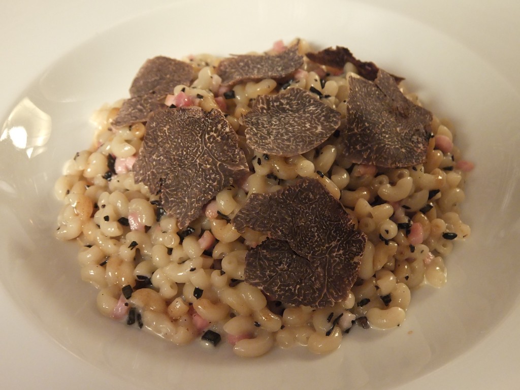 Coquillettes, jambon et truffe © GP
