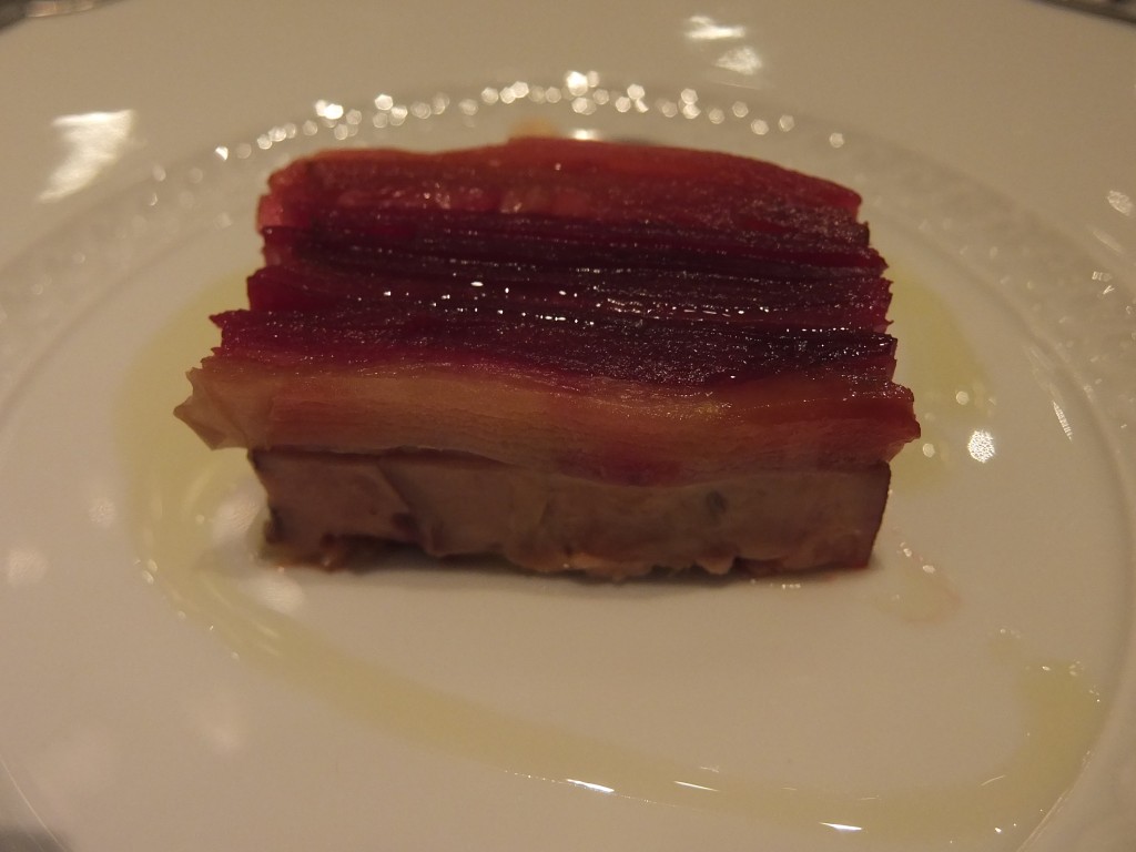 Pressé de foie gras, pomme, betterave © GP