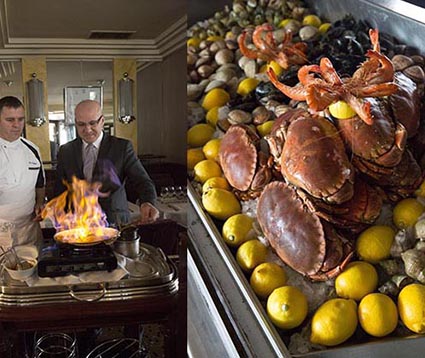 Crêpes Suzette, fruits de mer © Maurice Rougemont