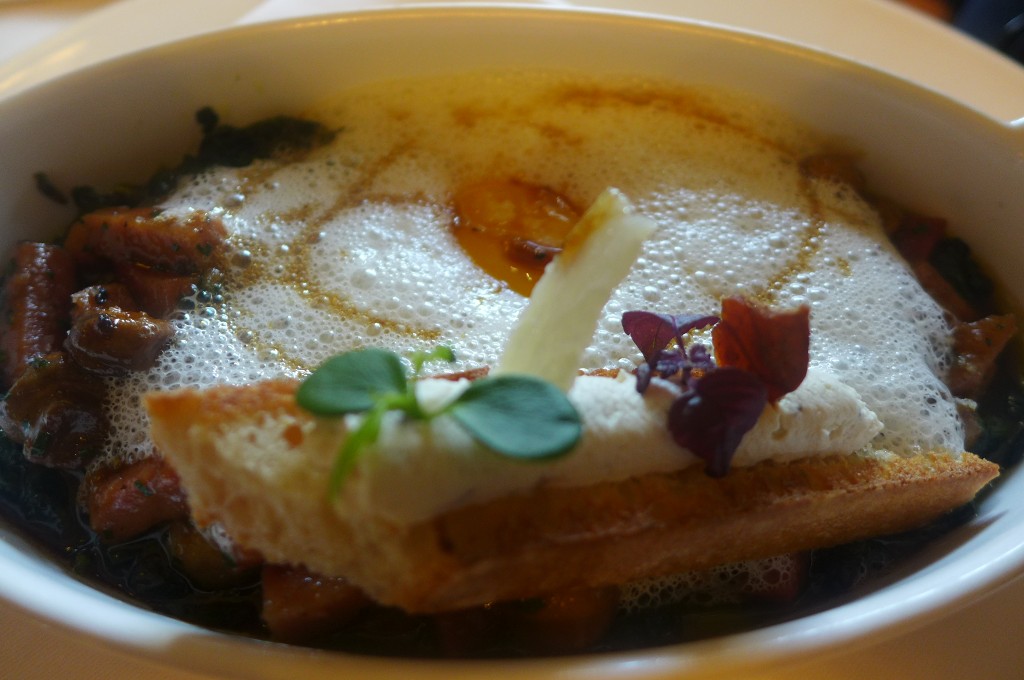 Oeuf poché, truffe, jambon de Paris © GP
