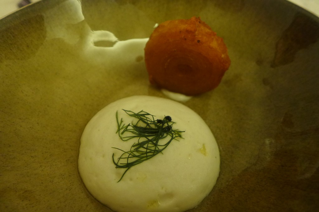 Pomme de terre croustillante et brandade © GP