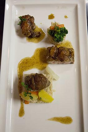 Ris de veau croustillant et risotto crémeux à la truffe © Maurice Rougemont