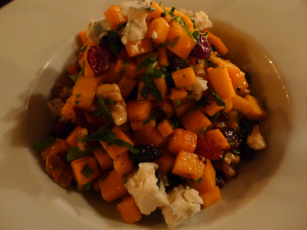 Salade de melon, fromage bleu, noix © GP
