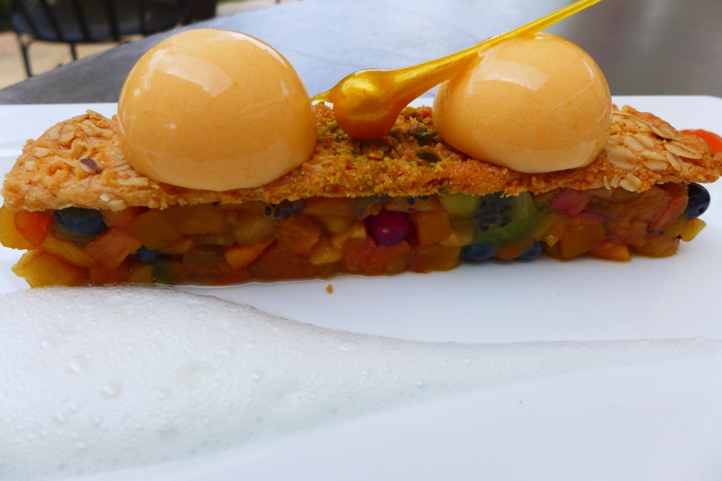 Crumble d'avoine, sorbet abricot © GP