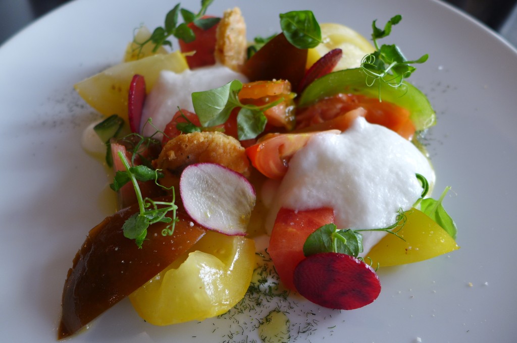 Tomates et mousse de mozzarella © GP