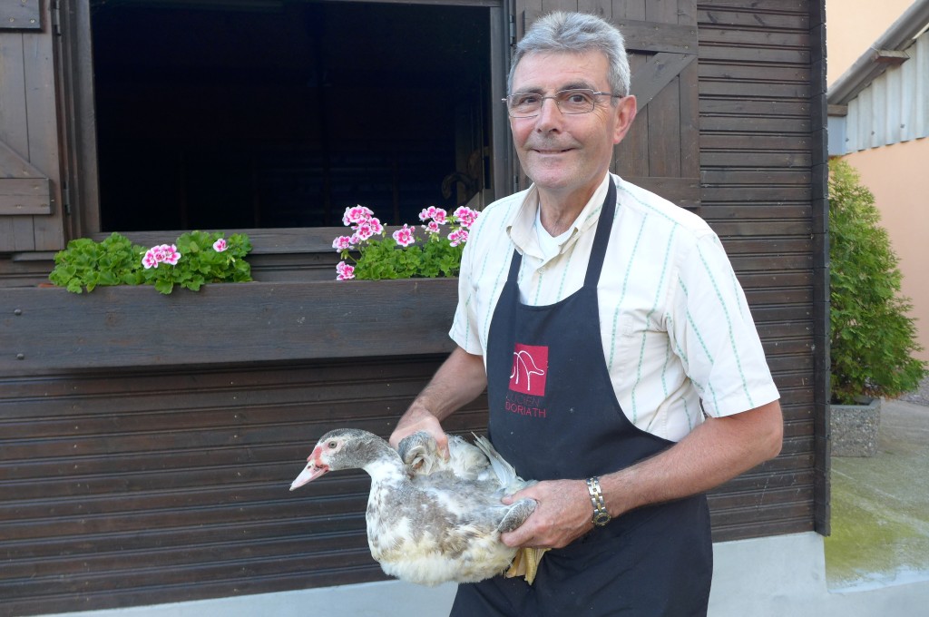 Lucien Doriath et un canard © GP