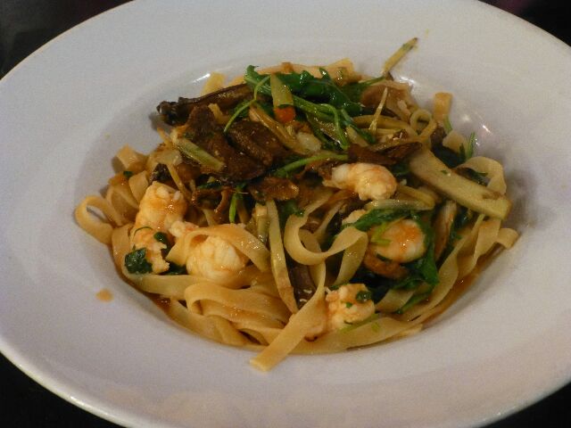 Fettuccine, gambas, artichaut © DC