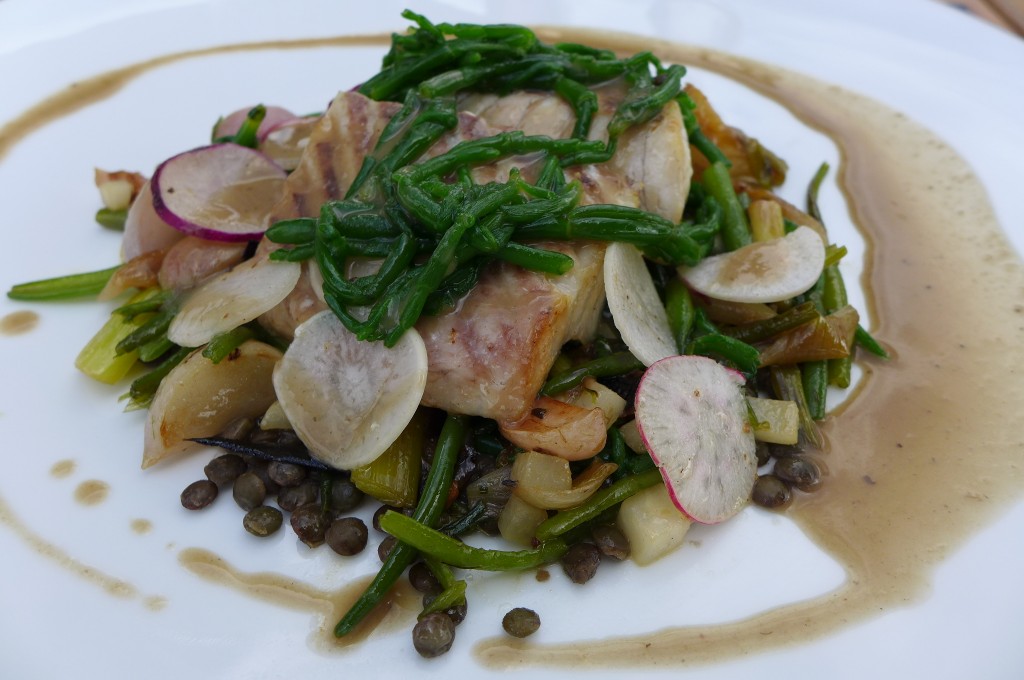 Turbot, lentilles et pied de cochon © GP