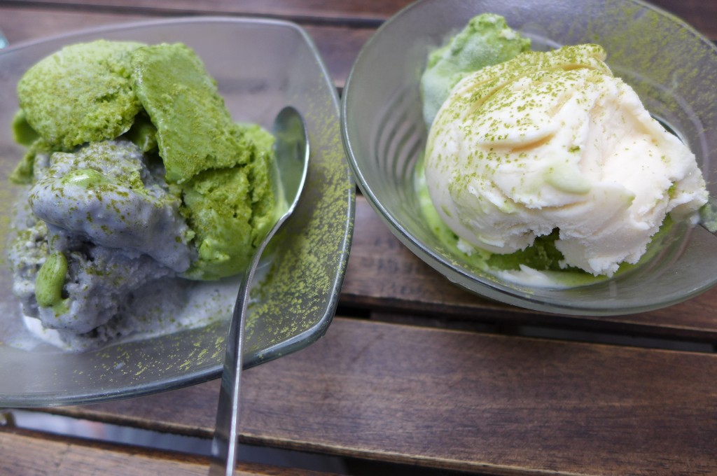 Glaces sésame, thé vert © GP