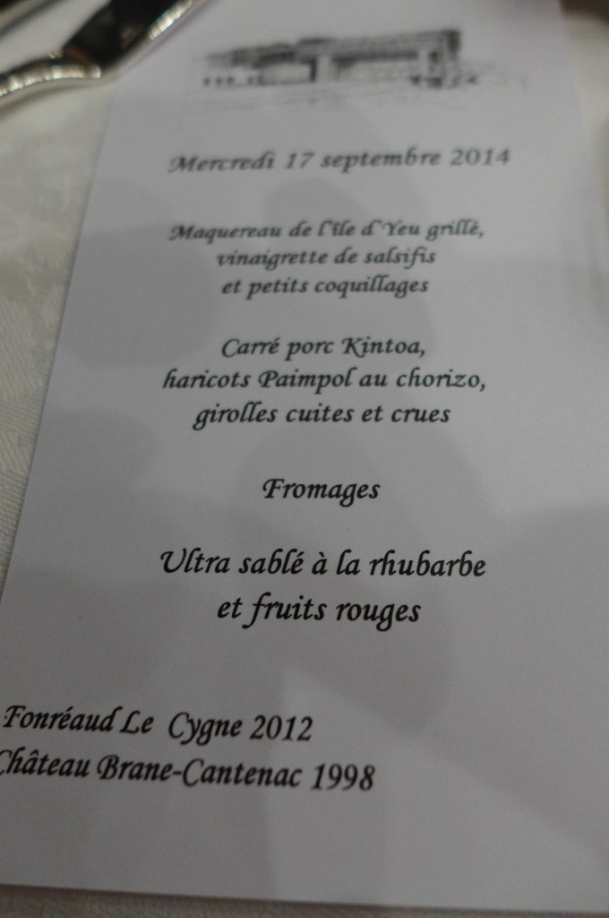 Le menu © GP