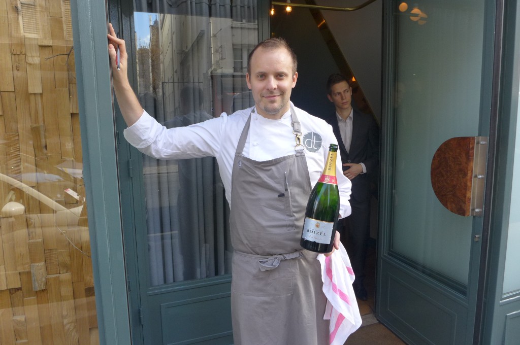 David Toutain et le magnum de brut réserve © GP