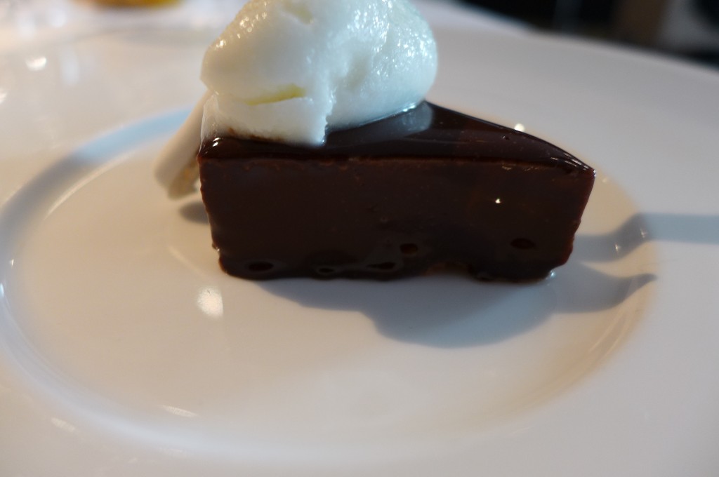 Chocolat fondant et sorbet citron © GP