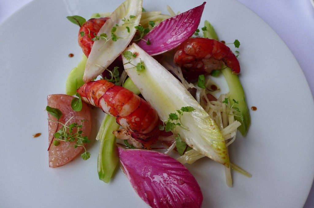 Crudités et crevettes © GP