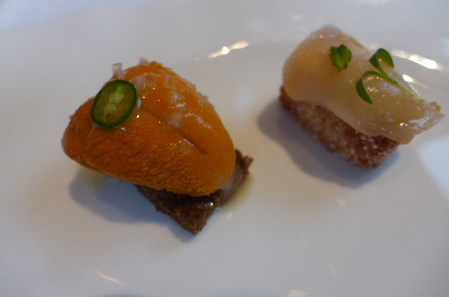 Sushi d'oursin et saumon © GP