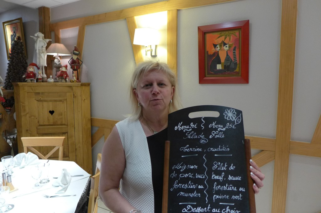 Patricia Spurny et l'ardoise du jour © GP
