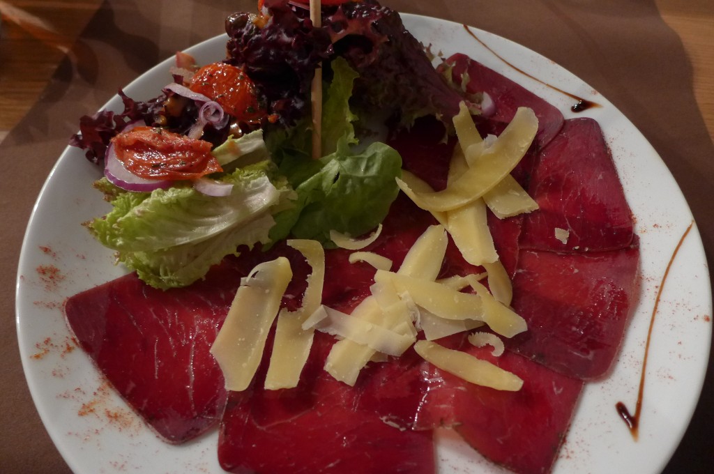 Carpaccio de viande des Grisons © GP