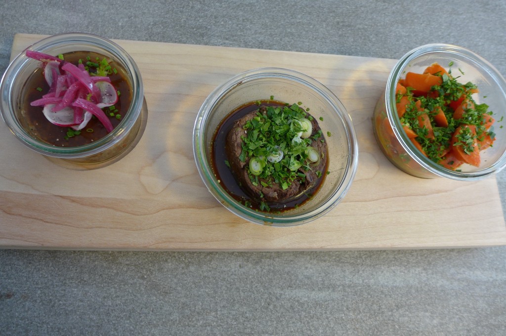 Rillettes de lapin, paleron de boeuf, carottes © GP
