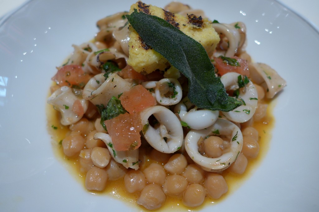 Calamars et pois chiches © GP