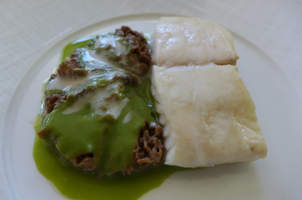 Turbot aux morilles, petits pois © GP