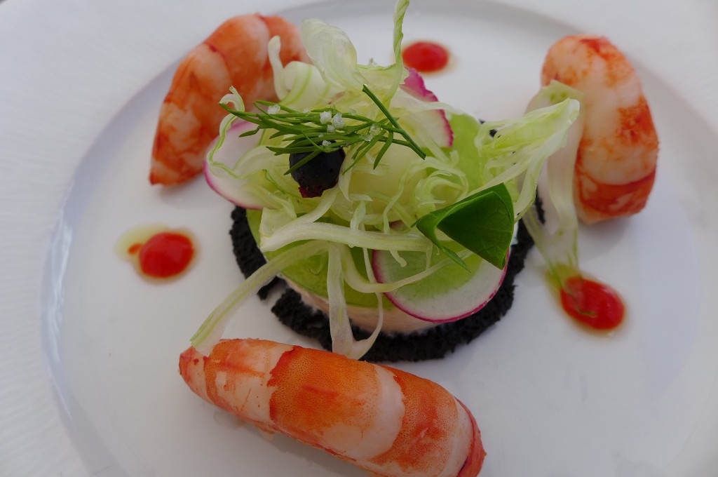 Gambas et fromage frais © GP