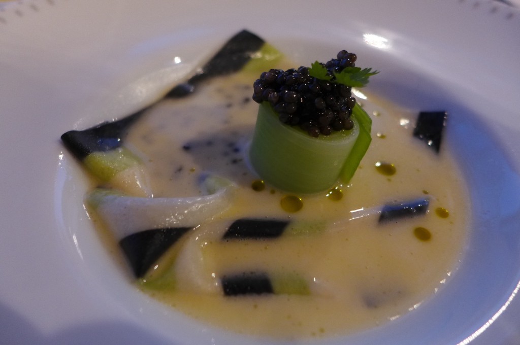 Lasagne au caviar et poireaux © GP