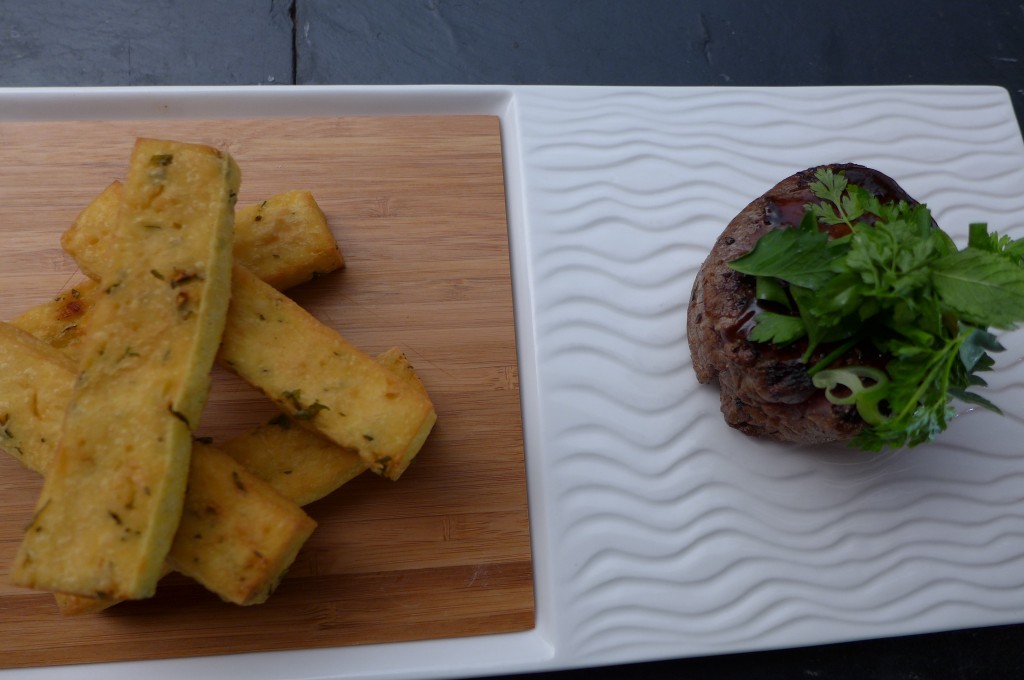 Filet boeuf "larmes du tigre" et panisses © GP