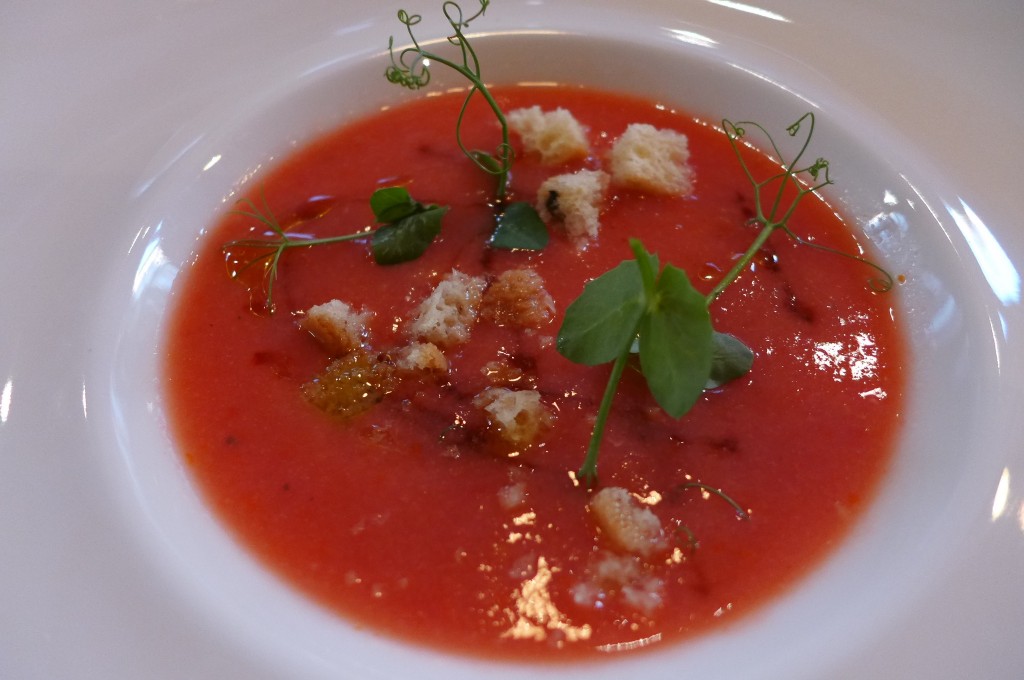 Soupe de tomate et pastèque © GP