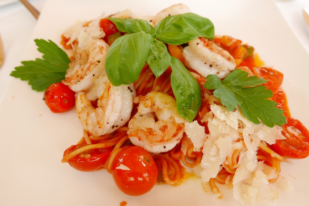 Spaghetti aux crevettes © GP