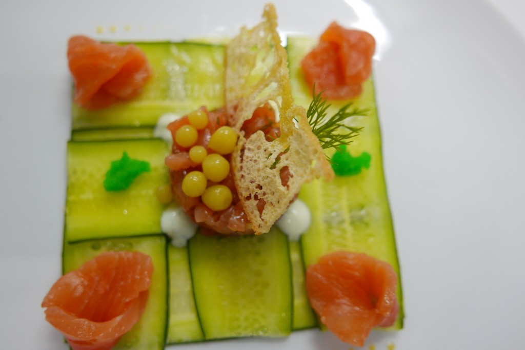 Saumon mariné au "caviar vert" © GP
