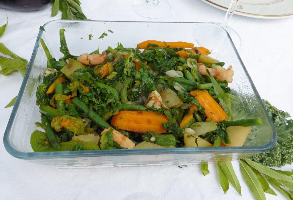 Sautéde légumes, crevettes mariné© GP
