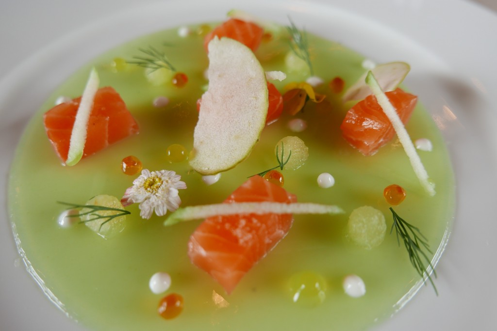 Saumon fumé et gelée de pomme © GP