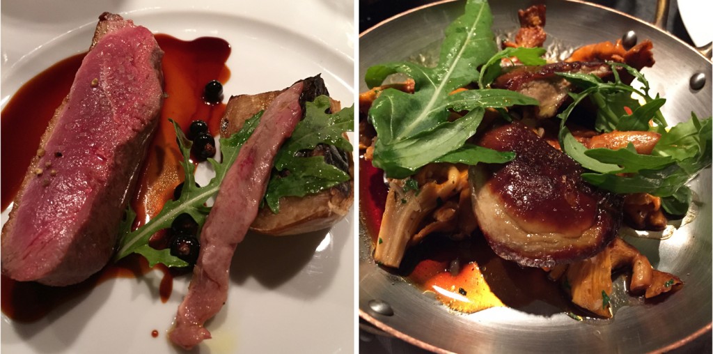 Canette et foie gras et girolles © DB