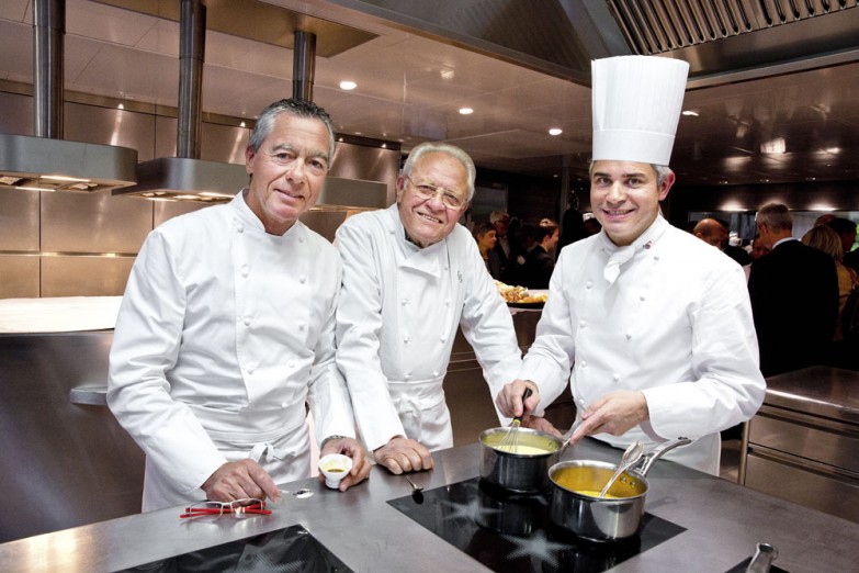 Philippe Rochat, Fredy Girardet, Benoît Violier © Didier Martenet/L'Illustré