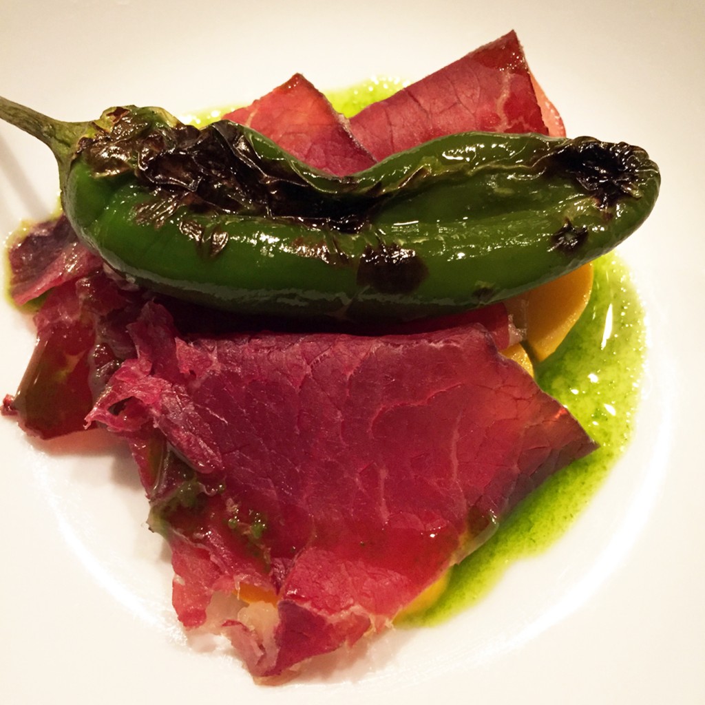Jambon de boeuf, courgette jaune © DB