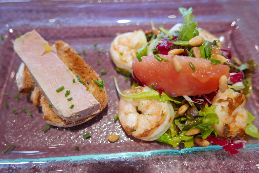 Gambas et foie gras © GP